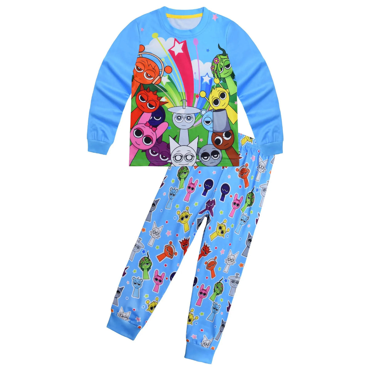 Hot Sprunki Pyjamas Kids T Shirt Pants Clothing Set Game Incredibox Baby Boy Sleepwear Sprunky Costume Long Sleeve Girls Clothes