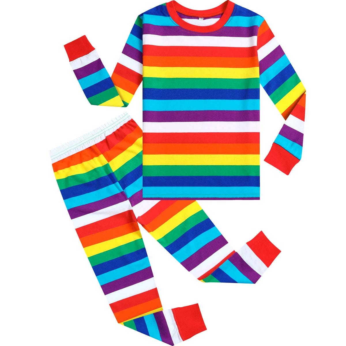 Kids Pajamas Boys Pyjamas Set Toddler Rainbow Stripe Pijamas Children Halloween Carnival Sleepwear Party Gift Pjs