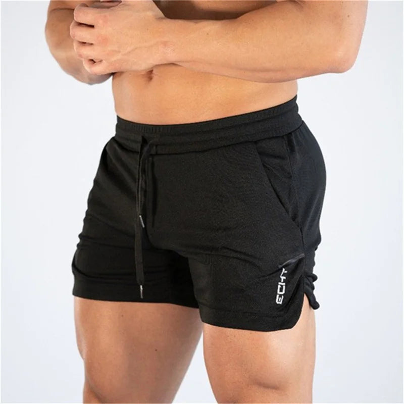 2025 NEW Fitness Sports Shorts Man Summer Gyms Workout Male Breathable Mesh Shorts Quick Dry Beach Short Pants Men Sportswear