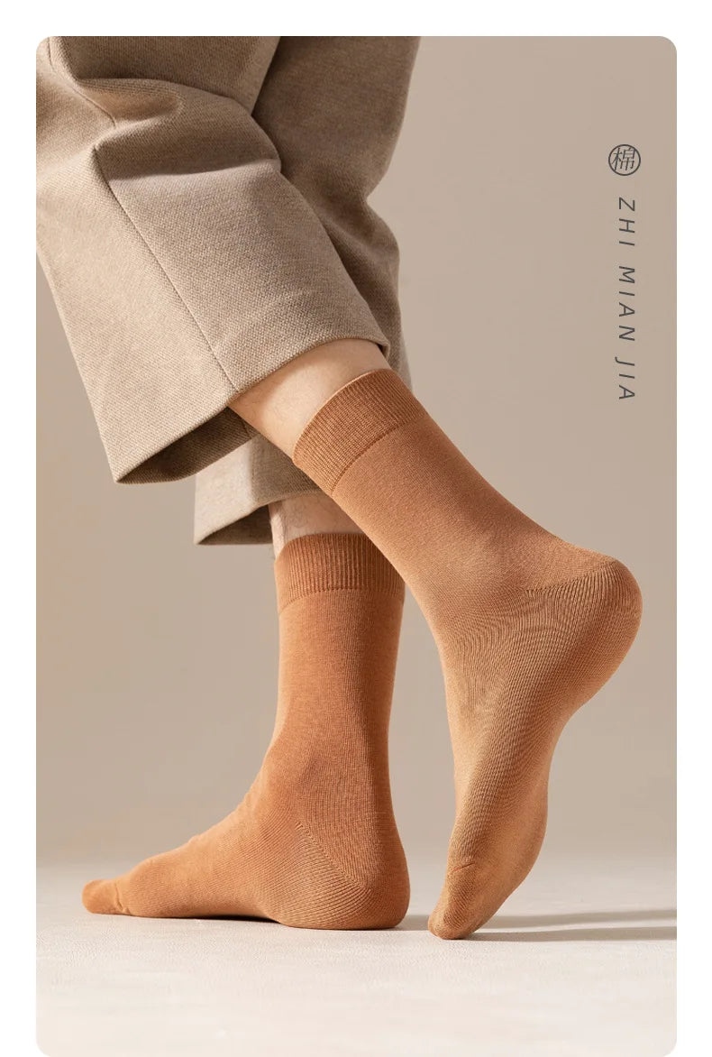 Sports Male Sock Winter Socks for Men Cotton Spring and Autumn Gift Solid Color Man Funny Long White Men's Short Cycling