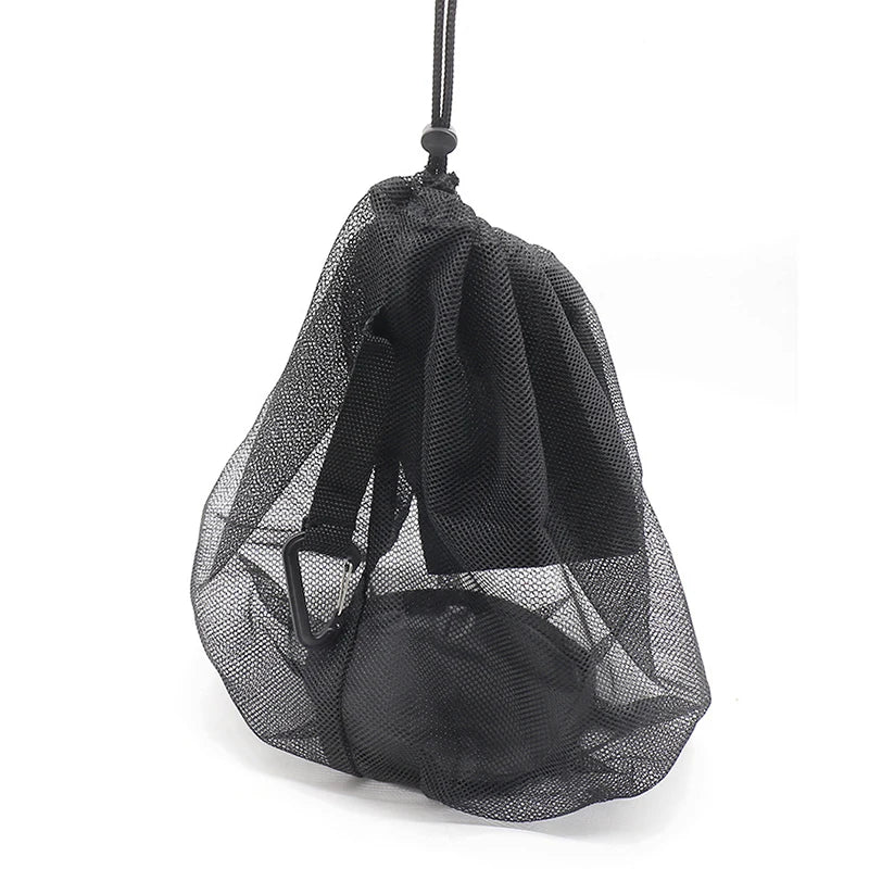 Portable Drawstring Basketball Backpack Mesh Bag Football Soccer Volleyball Ball Storage Bags Outdoor Sports Cycling Equipment