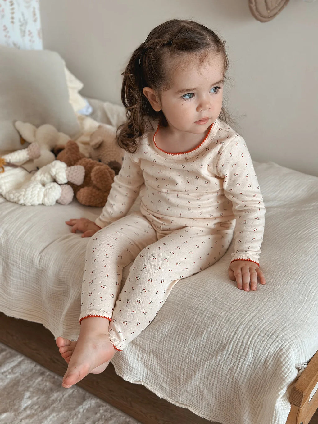 1-6T 100% Cotton Girls Floral Pajamas set Toddler Kid Baby 2pcs Clothes Set Long Sleeve Top Pant Suit PJ Set Homewear Outfit