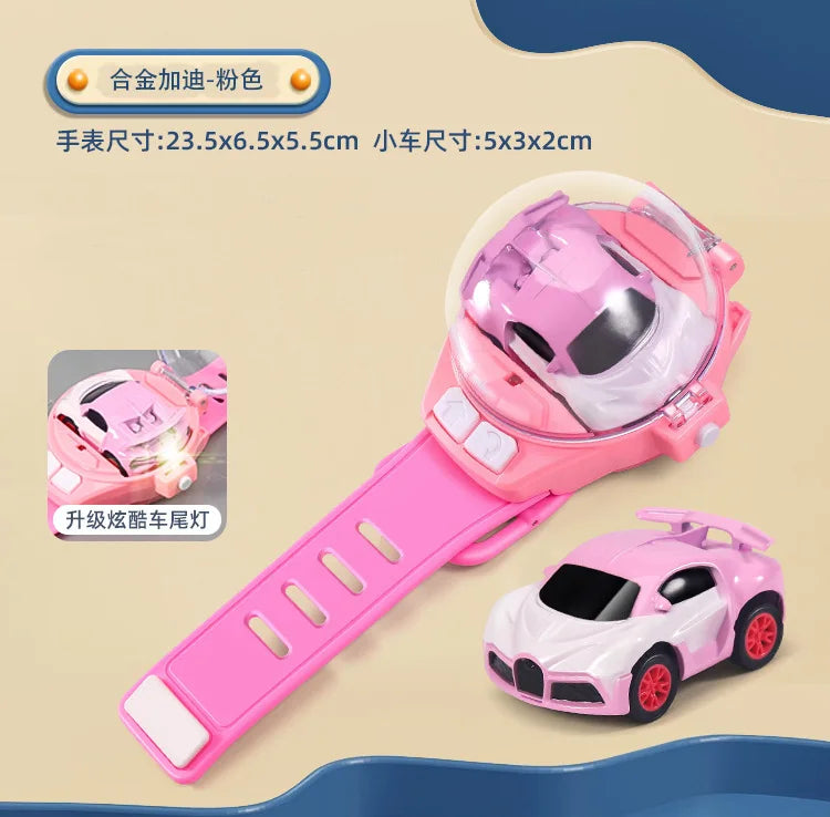Kids Mini Watch Remote Control Car Toy 2.4Ghz RC Wrist Watch Racing Car USB Rechargeable Cute Mini Car