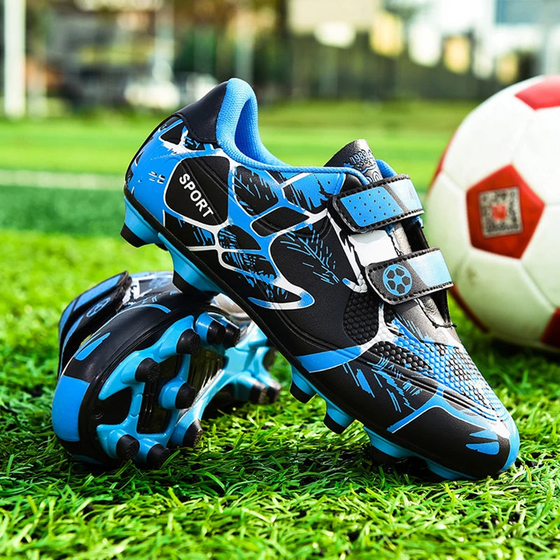 Kids Soccer Shoes FG/TF Football Boots Boys Outdoor Cleats Grass Futsal Cleats Training Sport Footwear Size 33-38