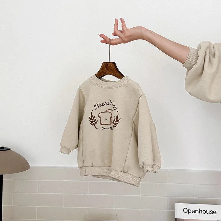 Kids Spring Casual Loose Sweatshirts Girls O-neck Print Pullover Tops Toddler Boys Cotton Simple Comfortable Long Sleeves Tees