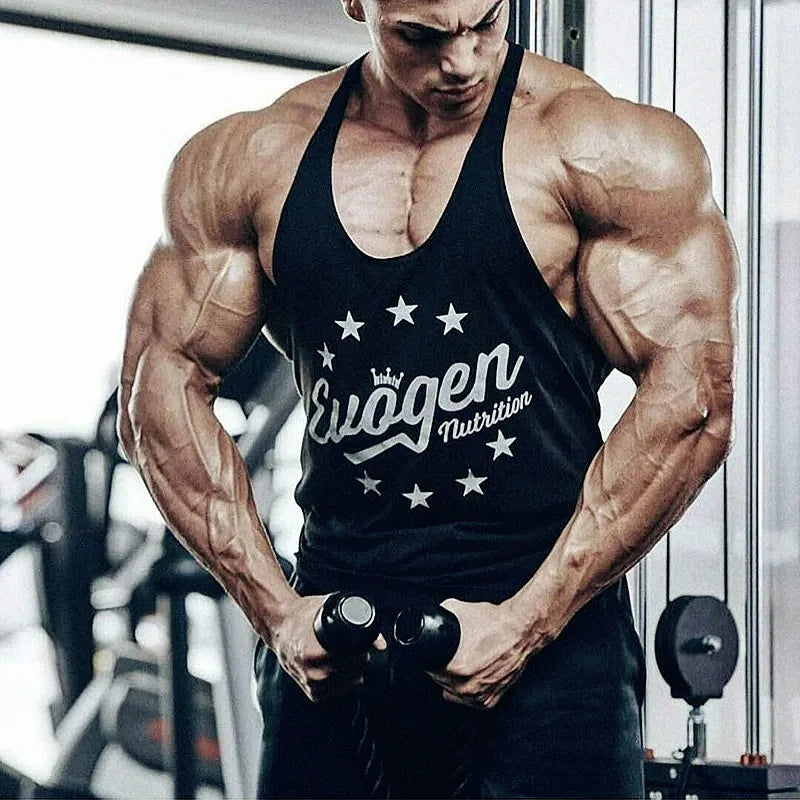Muscle Men's Sports Tank Top Cotton undershirt gym Tops Sleeveless Tank Top Men fitness Running sweatshirt vest