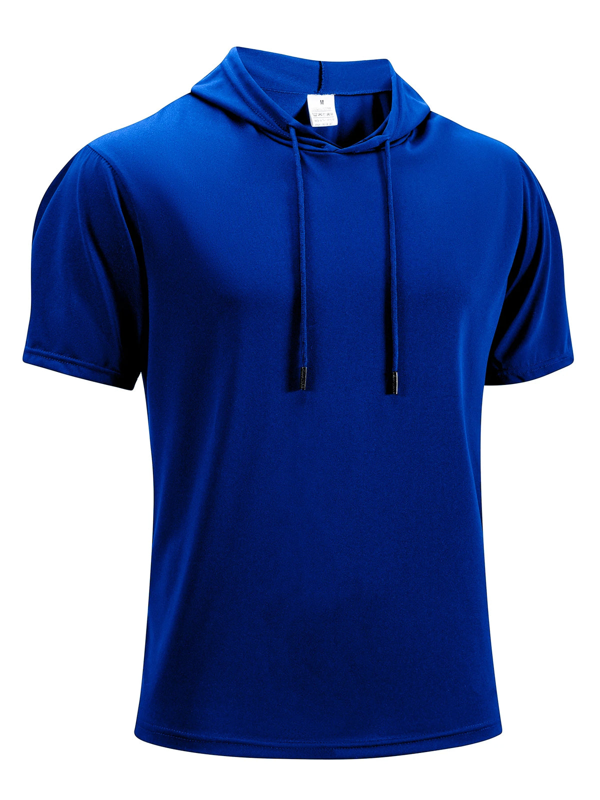 Mens Gym Thin Hoodie Short Sleeve Hoodies Fashion Jogger Sport Tshirt Man Solid Color Summer Daily Casual Athletic Fitness Tees