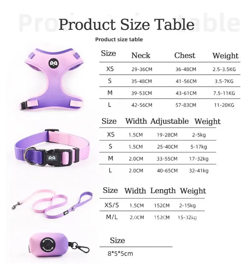 Pet Dog Harness and Leash Set Adjustable Collar Dog Harness Vest for Small Dogs Puppy Pet Lead Cats Walking Kitten Mesh Leash