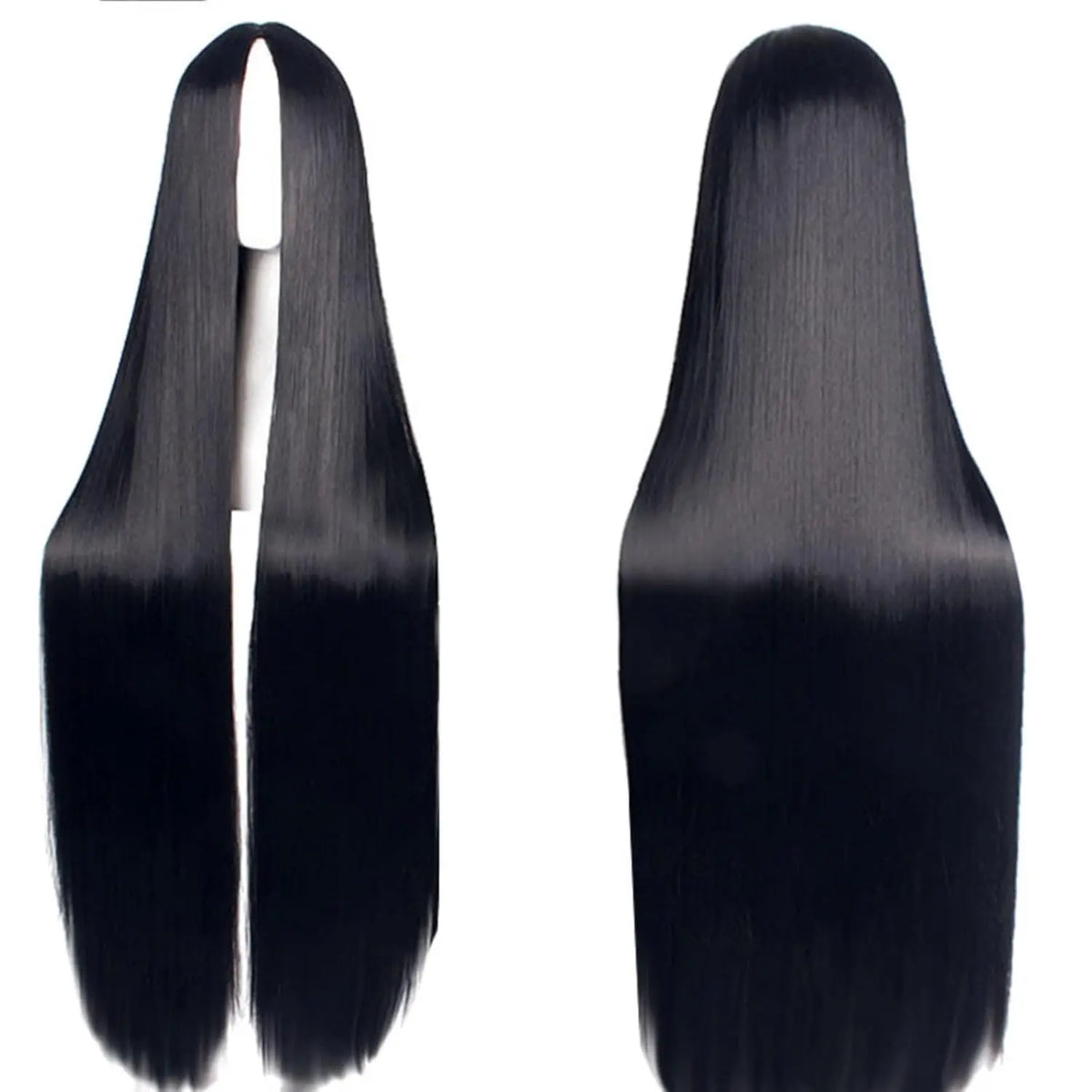 40Inch /100cm Long Black Wigs for Women Middle Part Synthetic Natural Heat Resistant Long Hair Wigs Cosplay Party Daily Use