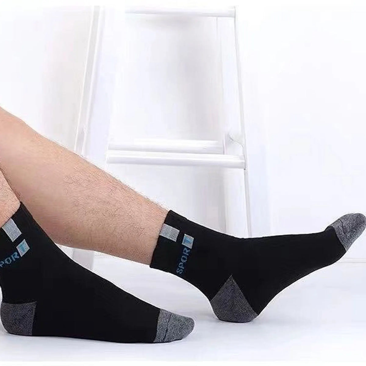 Socks for Men Sport Breathable Soft Letter Fashion Sneakers High Elastic Middle Tube Stocking Towel Sox Summer Running