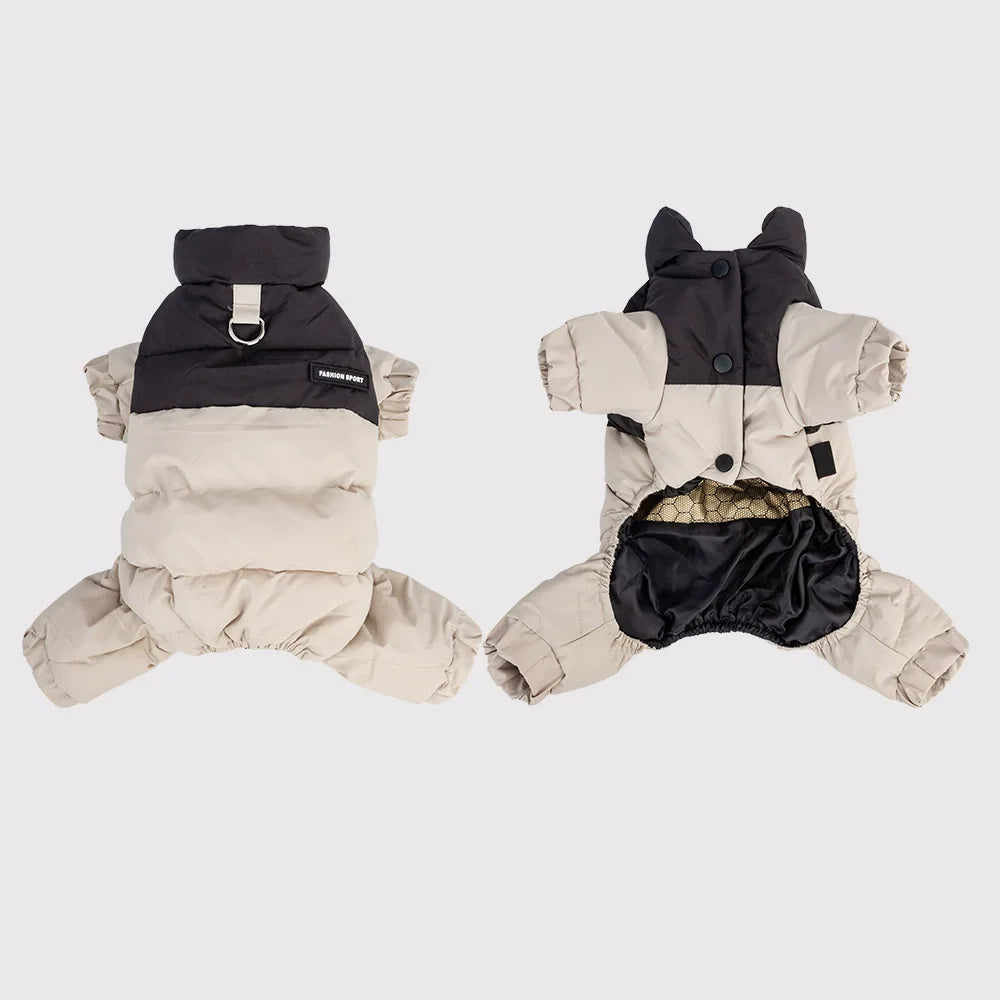 Winter Warmth Cotton Clothing for Pet Thickened Jumpsuit Coat Graphene Windproof Waterproof Pullable Dog Clothes