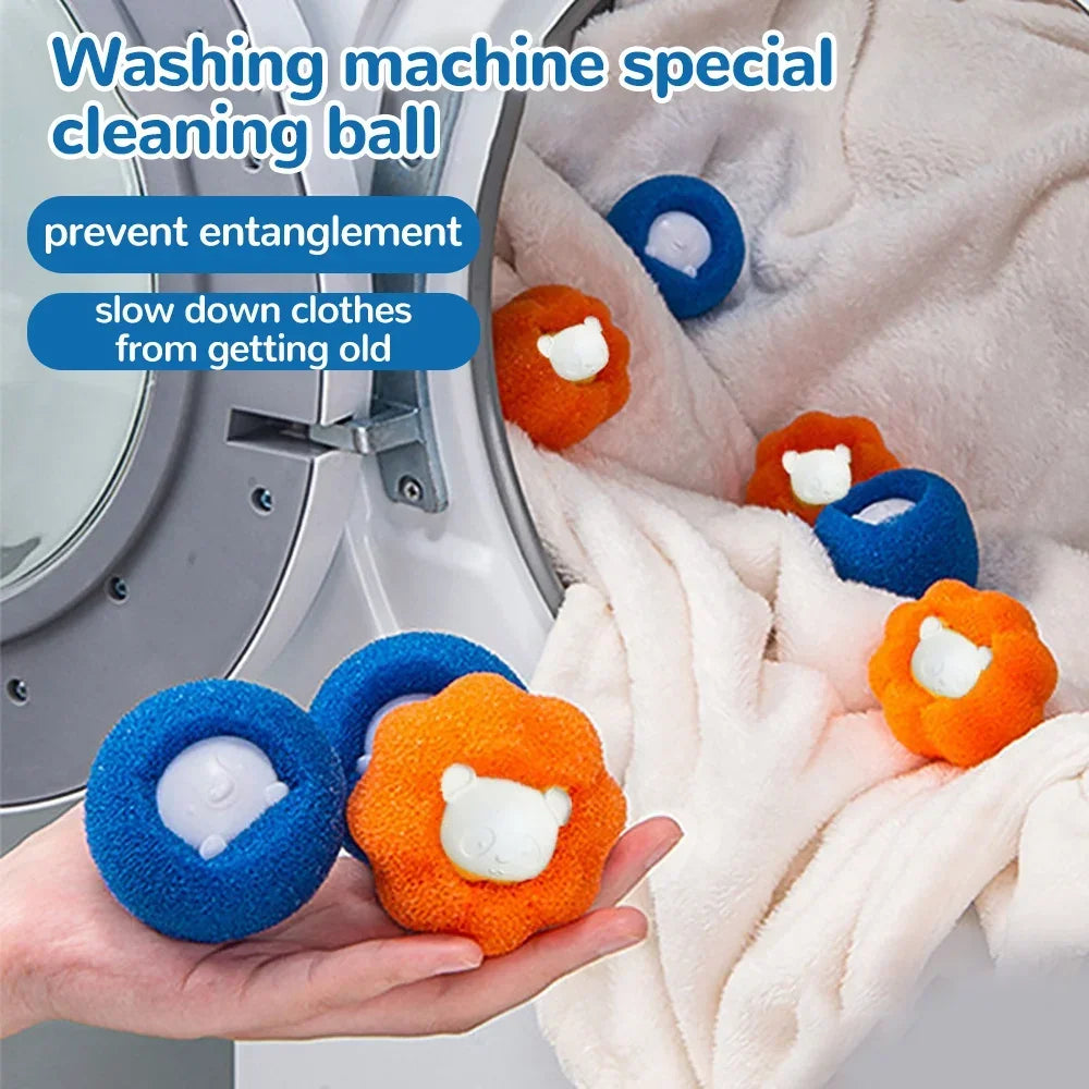 Pet Hair Cleaning Useful Things for Kitchen Gadgets Removal Laundry Ball Scouring Pad Reusable Lint Plush Sponge Personal Care