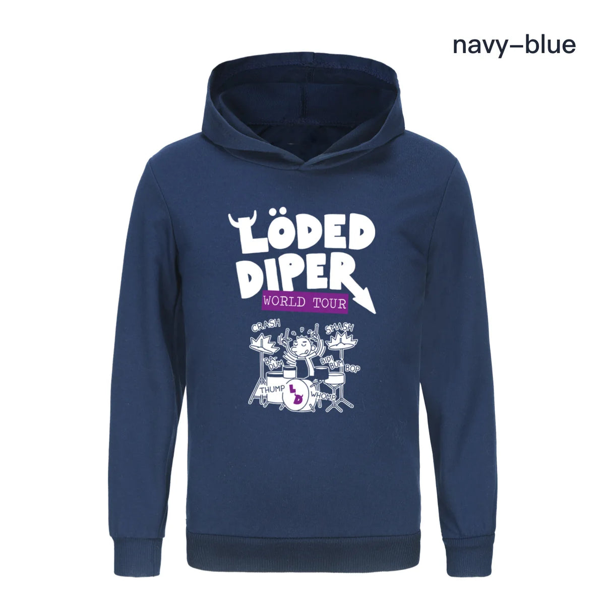 Kids Loded Diper Hoodie Diary of a Wimpy Kid Rock Band Pullover Hooded Sweatshirt for Boys Girls Casual Music Fans Top
