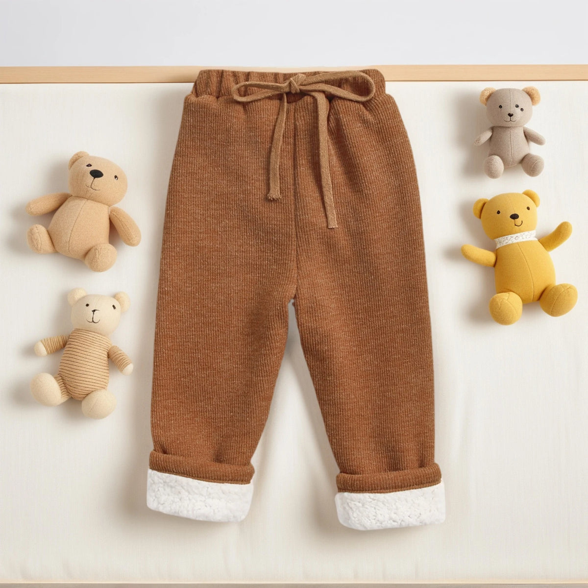 Infants Long Pants Thicken Kids Pants Solid Warm Children Clothing Winter