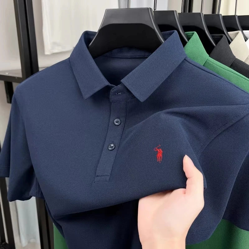 2026 Men's Embroidered Polo Shirt, Premium Summer Casual Business Sports Short Sleeve, Quick Dry Breathable