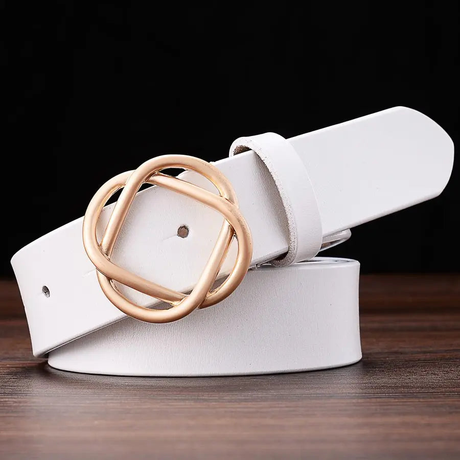Female Belt New Classic Leather Belts for Women Brand Women Waistband Ceinture Femmes Women Belts  3.3cm Length:95-120cm