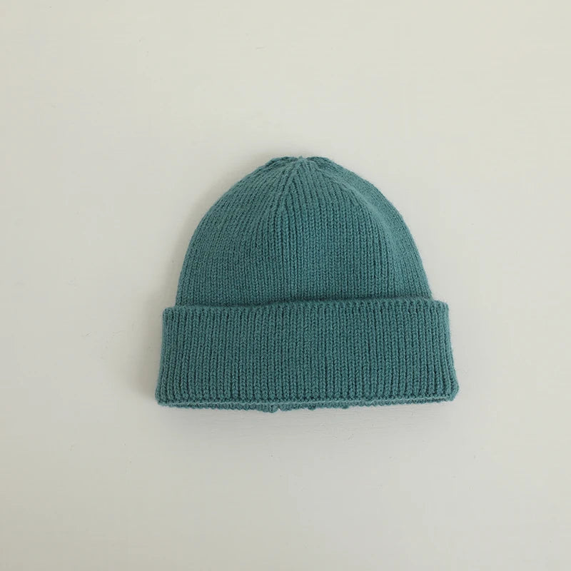 Candy Color Kids Hat For Girls Boys Autumn Winter Baby Beanie Kids Cap Elastic Warm Knitted Children Hats Solid Color Baby Hat