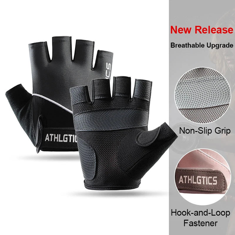 Workout Gym Gloves for Men Women Fishing Cycling Spring Summer Gloves Half Finger Training Breathable Non-slip Fitness Gloves
