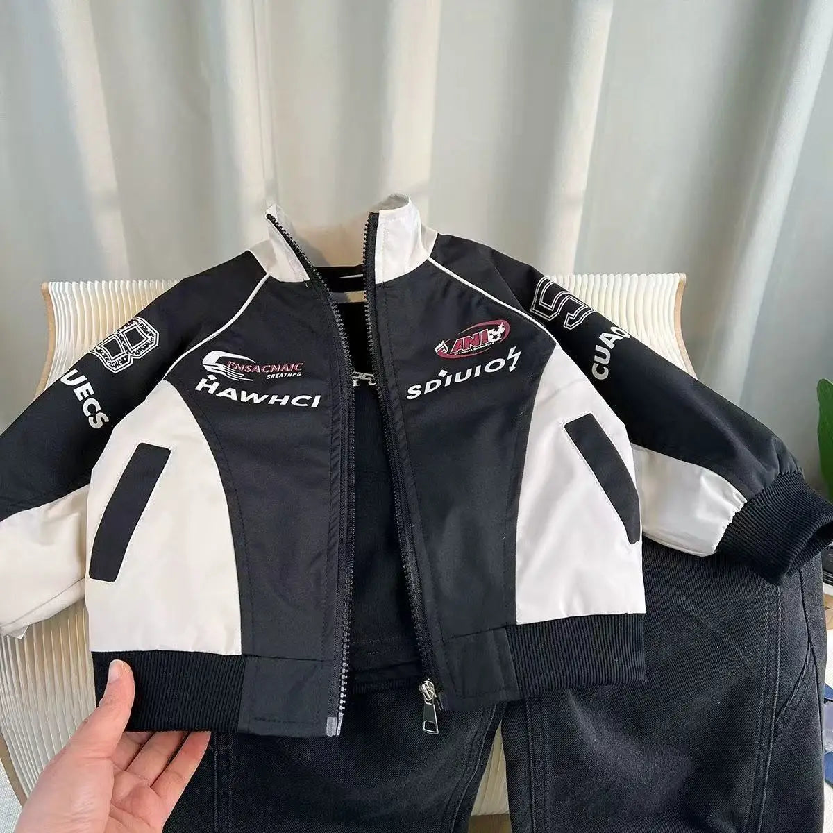 Korean Version Boys Jacket Children's Spring and Autumn Motorcycle Suit New Boys' Sports Jacket Children Clothing Baby Outerwear