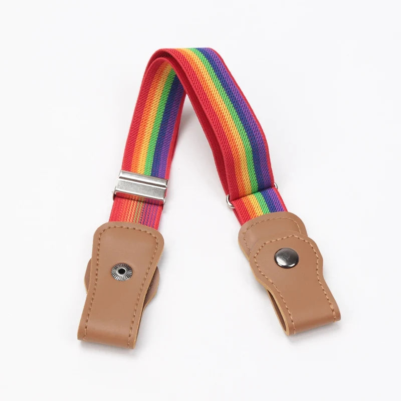 New Child Kids Buckle-Free Elastic Belt No Buckle Stretch Belt for Boys Girls Adjustable Children for Jeans Pants Lazy Belts