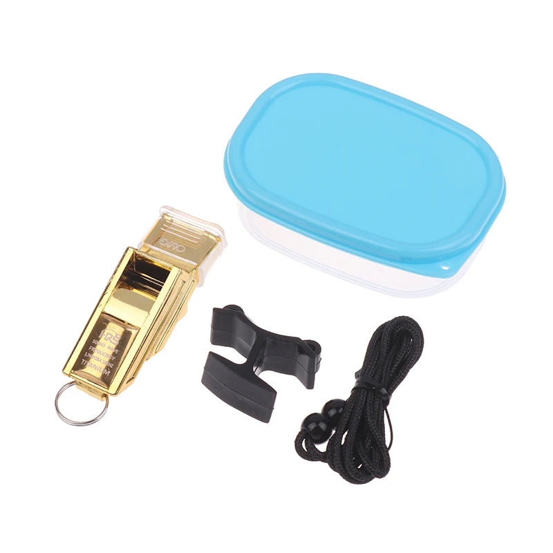 ★▲Professional Football Referee Whistles With Lanyard Box Big Sound Plastic Whistles Basketball Whistles  Equipment