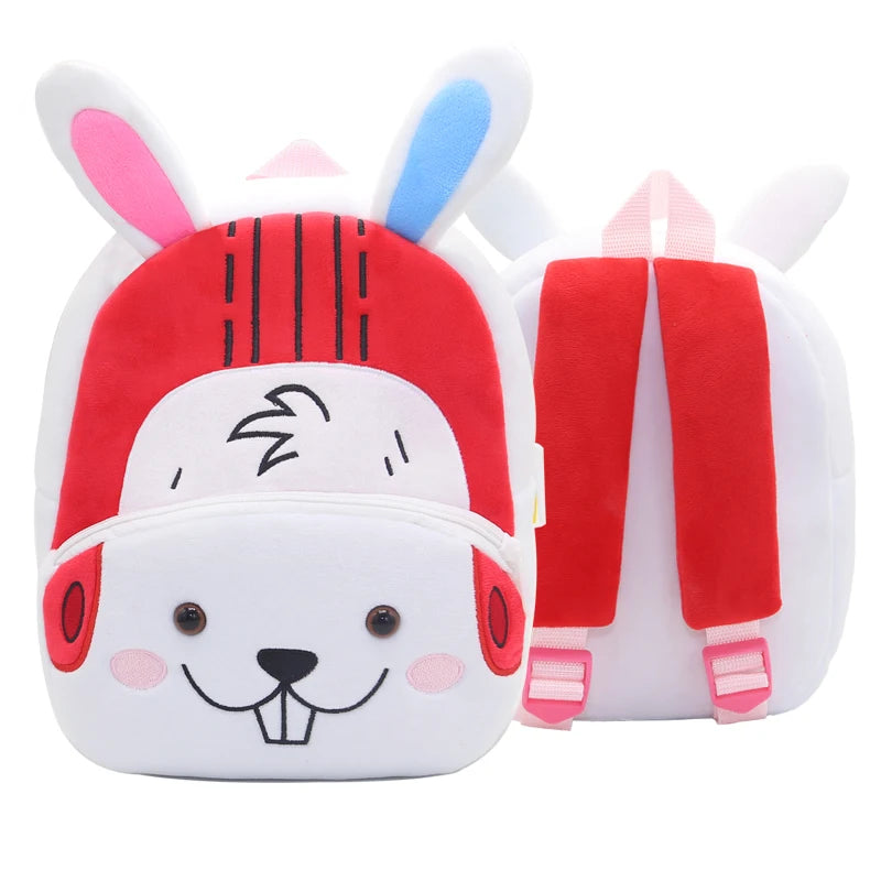 Cute Children's Backpack Plush Material Backpack for Boys and Girls Cartoon Animal Games Series Schoolbag Baby Backpack2-4 Years