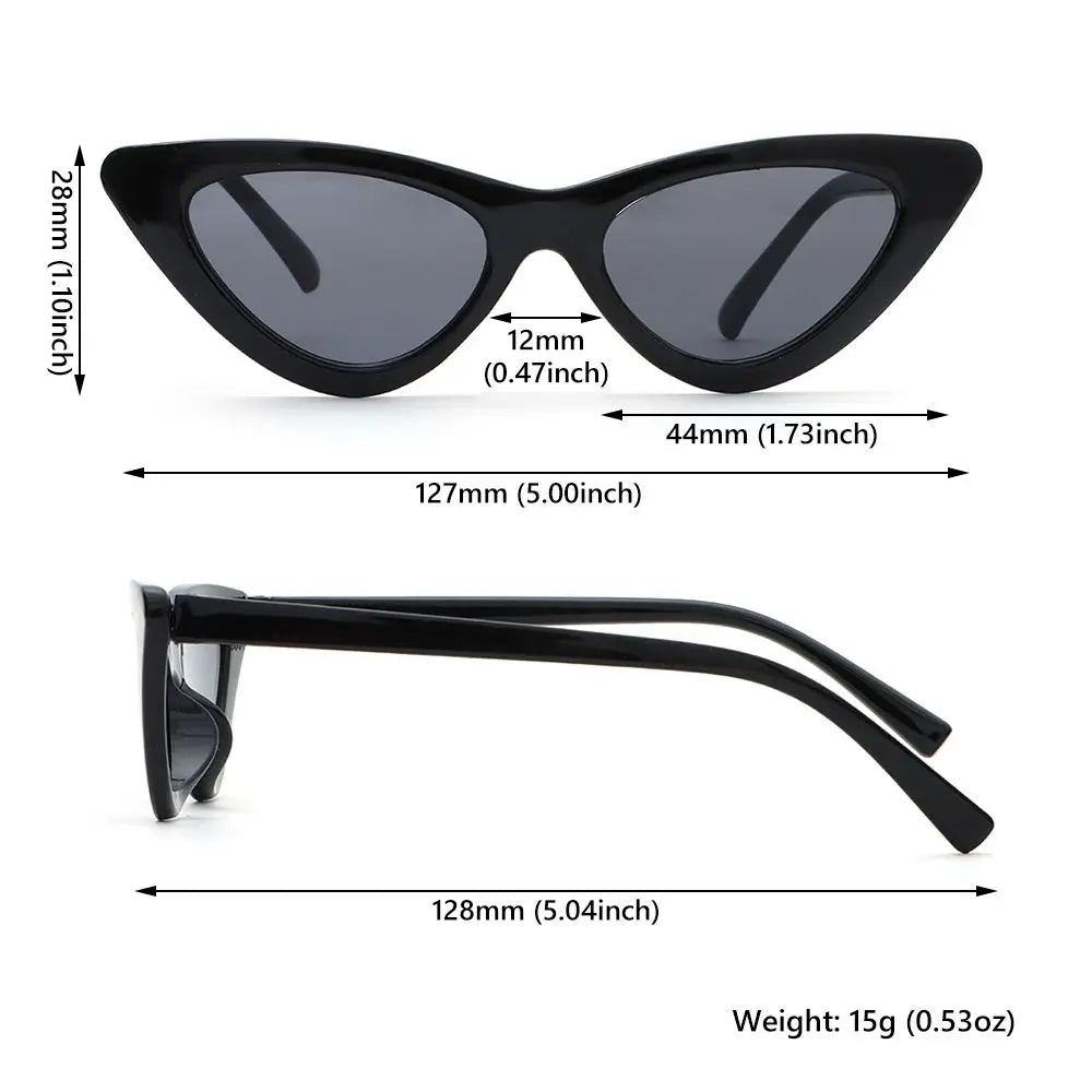 Fashion Kids Sunglasses Retro Narrow Frame Cat Eye Sunglasses for Boys Girls 3-9 Years Non-Polarized Sun Glasses Party Favor
