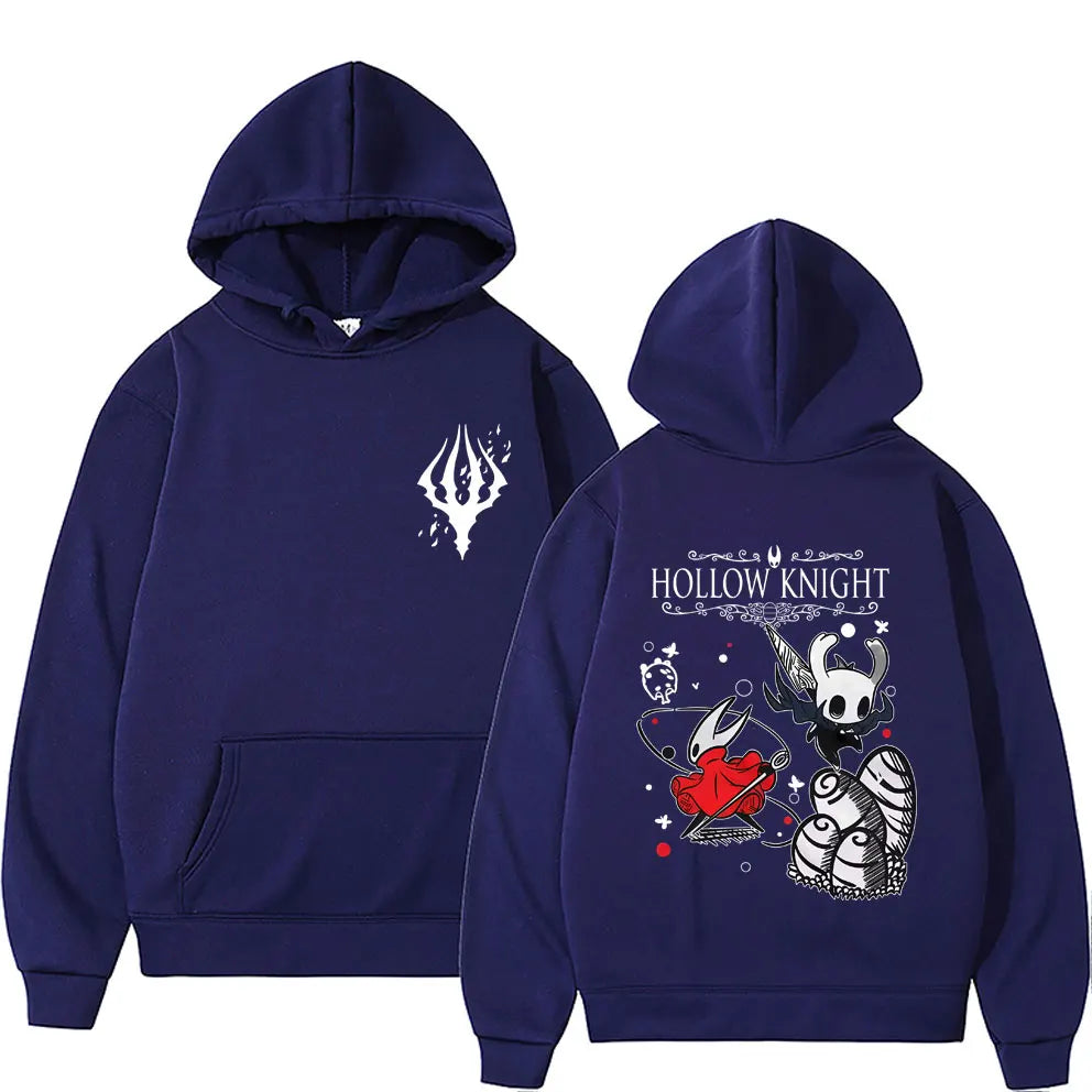 Hollow Knight Double Sided Graphic Hoodie Men Women Game Lover Pullover Hoodies Men's Fashion Cartoon Oversized Hooded Tracksuit