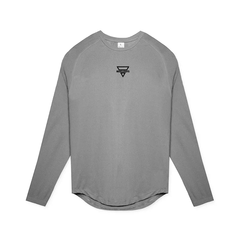 Men's Sports Loose-fitting Clothes in Stock for Basketball Training, Long-sleeved Running and Breathable Fitness Clothes