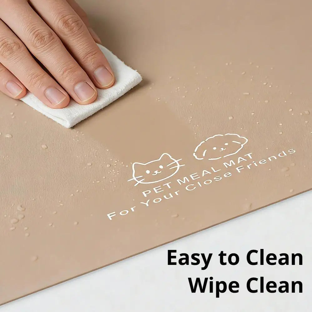 Semi Enclosed Pet Feeding Mat Thick Non Slip Waterproof Oil Proof Pad Floor Protector For Cat Dog Daily Dining Feeding Use