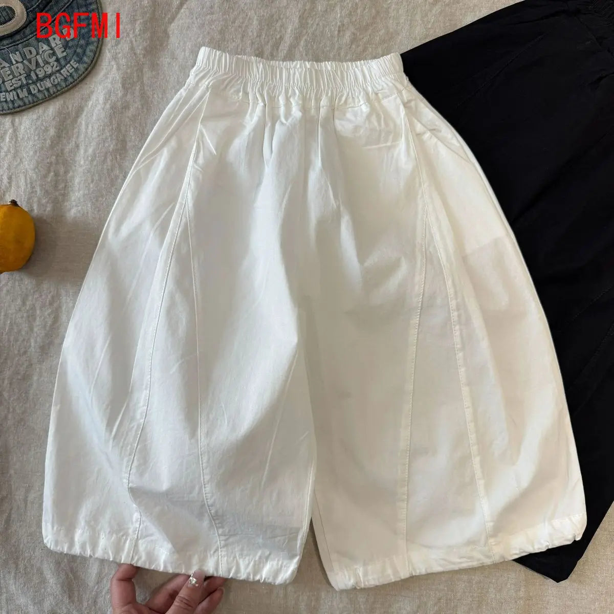 Baby Boys Loose Casual Sweatpants White&Black Pants Kids Jogger Spring Autumn Solid Girls Outerwear Ankle-length Trousers 2-10Y