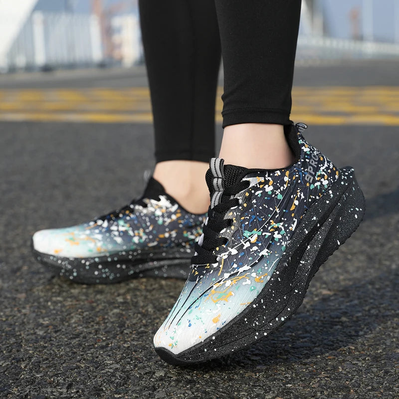 Outdoor Running Shoes Women Lightweight Anti-slip Wear-resistant Casual Shoes Women Lace-up Sports Breathable Shoes Women