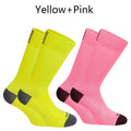 2 Pairs Cycling Socks Men Mesh Breathable High Quality Professional Competition Brand Sport Running Socks Road Bicycle Socks