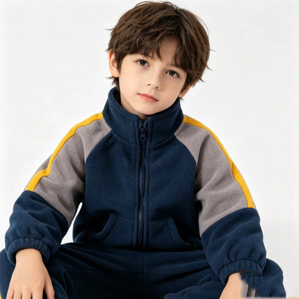 Kids Polar Fleece Jackets for Boys Clothes Toddler 2 3 4 5 6 7 Years Thick Warm Autumn Full Zipper Coats Winter Outerwear Jacket