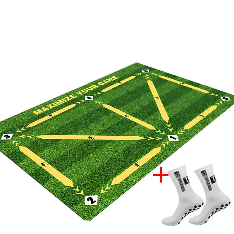 Football Training Mat Soccer Training Equipment Non Slip Foldable Kids Adults Training Indoor Ourdoor Equipment Dribble Trap