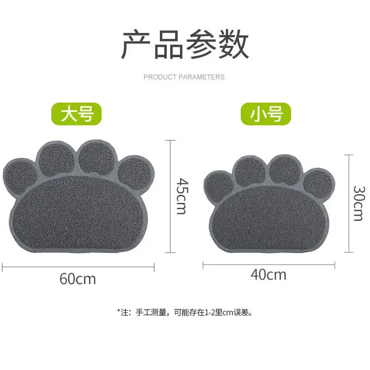 Pet Dog Cat Feeding Mat Dog Paw Shape Pet Bed Mat Dish Bowl Food Water Feed Wipe Easy Cleaning Pad Dog Accessories