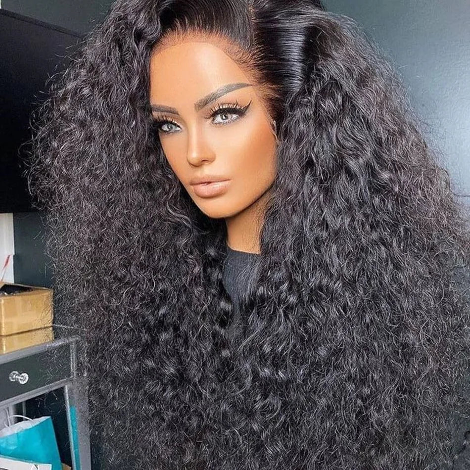 36 Inch Water Deep Wave Human Hair HD Lace Front Wigs Brazilian Virgin Human Hair Wigs Vendor Unprocessed Raw Weaves and Wigs