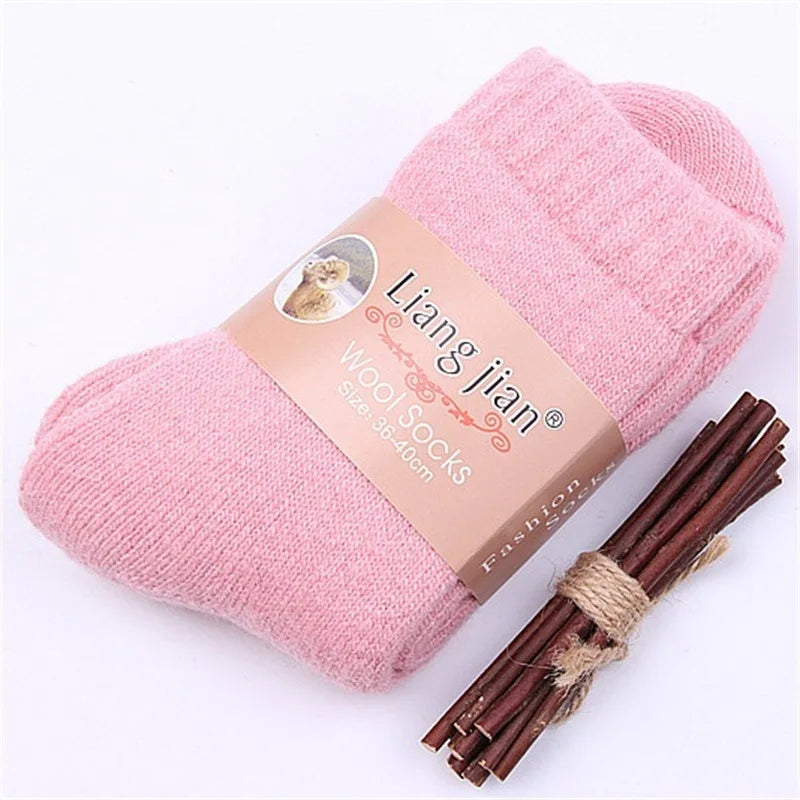 Super Warm Funny Happy Male Men Thicker Solid Socks Merino Wool Rabbit Socks Snow Winter Socks calceta hombre skarpety meskie