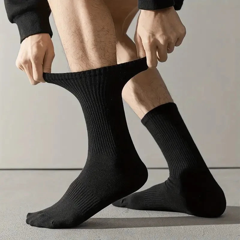 10/20 Pair Men Women Anti Odor Knitted Mid Tube Socks Suitable All Seasons Sweat Absorbing Breathable Couples Casual Sports Sock