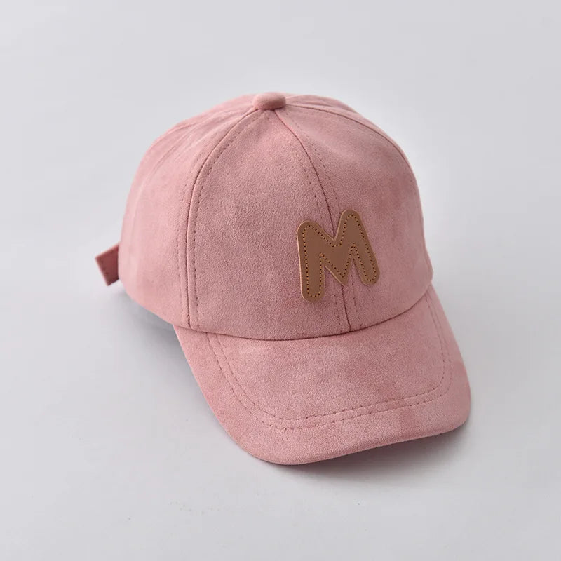 High Quality Suede Children Baseball Hat Fashion Kids Peaked Cap Girls Boys Solid Color Duck Tongue Caps Baby Outdoor Sun Visors