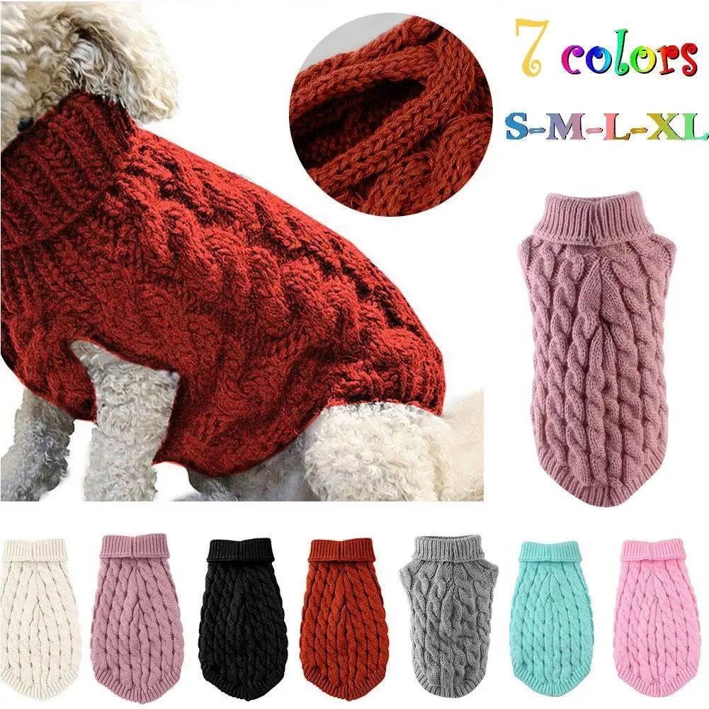 Pet Dog Clothes Sweater Fashion Autumn Winter Warm Dog Sweater Knitted Coat Knitwear for Small Puppy Clothing