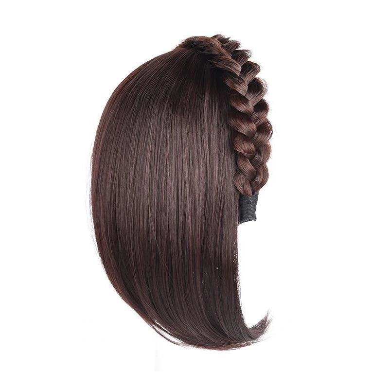 Wig For Woman Short Hair Headband With Hair Wig Fish Bone With Wig Integrated Hair Patch Hair Accessories