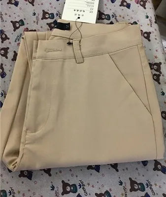 Women's Ol Pencil Ankle-length Pants Oversized 4xl Slim Candy Colors Pantalones Summer Mid Waist 90cm Trousers Suits Spodnie