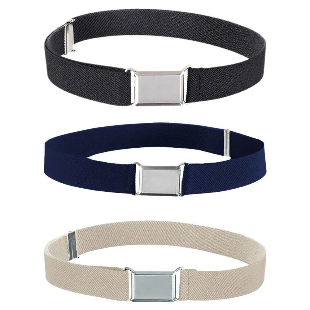 Kids Elastic Belt Adjustable Waistband Solid Color Stretch Cloth Belts for Boys Girls Unisex Casual Pants Waist Strap 3-10 Years