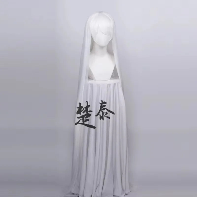 60inch 150cm Long Women Cosplay Wigs 5 Colors Straight Black White Silver Grey Brown Pink Synthetic Hair Halloween Party Role