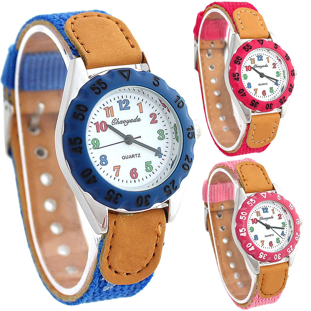 Kids Watches Cute Cartoon Nylon Children Toddler Wrist Watches Time Teacher Gifts for 3-10 Ages Girls Boys Little Child