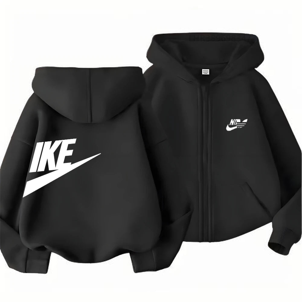 Children Coat Zipper Style Hoodies Girls Boys Age 3-12 Kids Fashion Black Pink  Long Sleeves Autumn Clothing Fun Brand Print