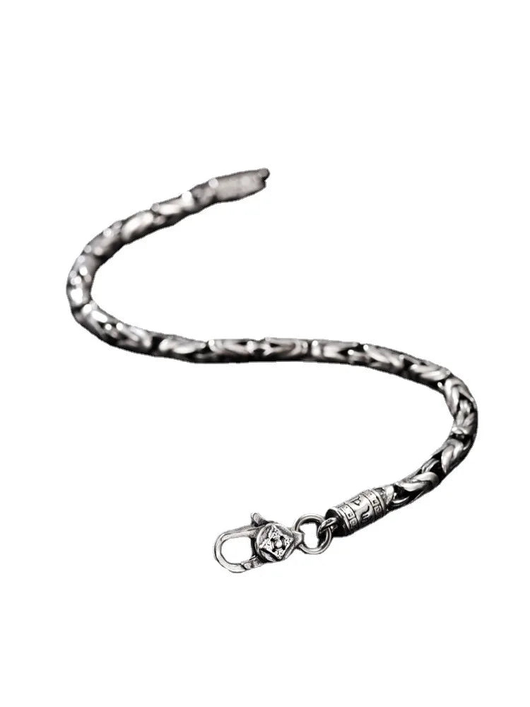 New Bracelet Men's Vajra 925 Thai Silve Retro Doing Old Trend Personality Neutral High Jewelry