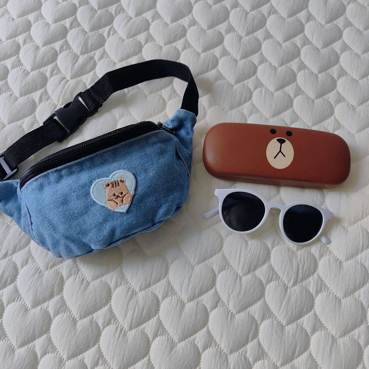 Denim Waist Bag for Kids Fashion Fanny Pack for Little Boy Girls Children's Bum Bag Lightweight Chest Bag Cool Shoulder Bags