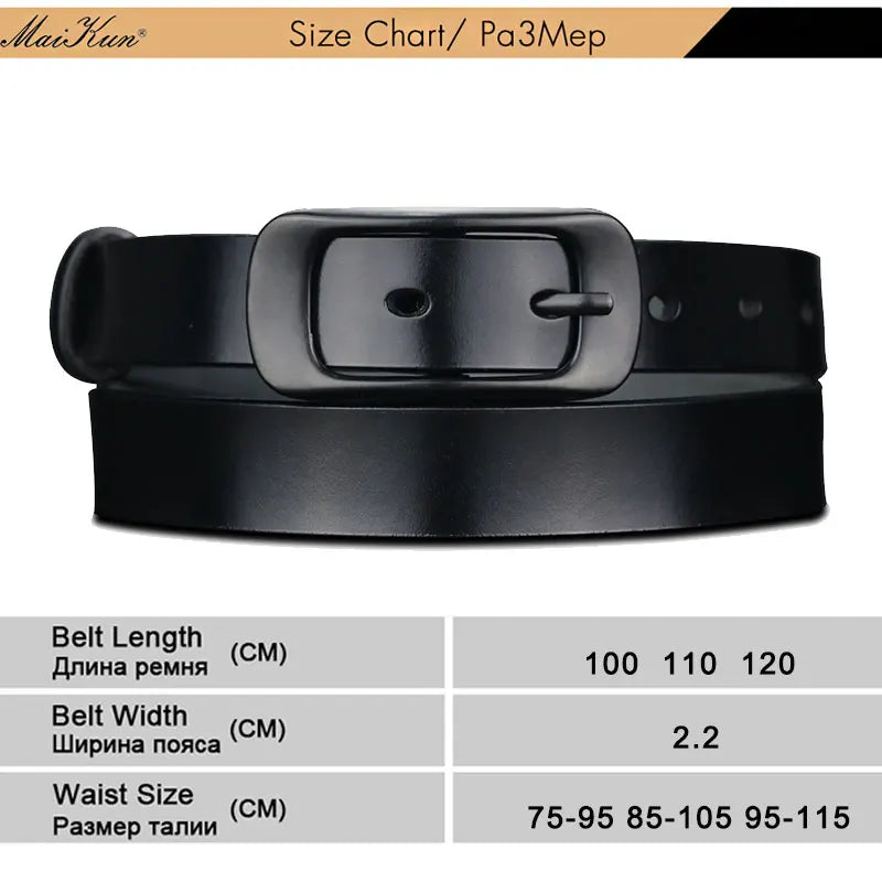 Maikun Belts for Women Belt Genuine Leather Belt Female Waistband for Jeans Dresses Pants